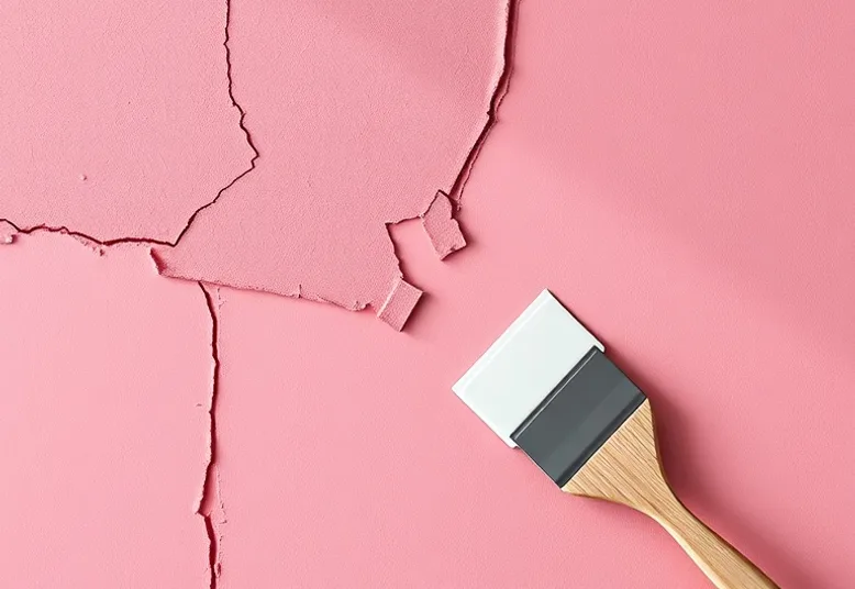 Ponçage et rebouchage des fissures avant mise en peinture